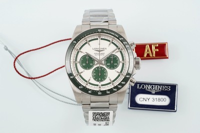 AF厂浪琴表康卡斯计时机械手表 绿陶瓷圈