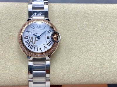 AF厂卡地亚蓝气球瑞士ETA石英 腕表28mm 间枚金罗马盘