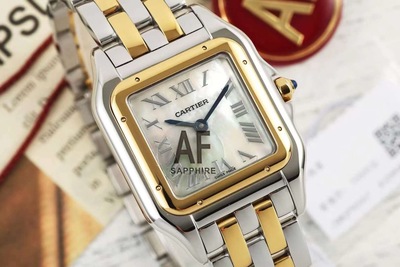 AF厂卡地亚猎豹手表 瑞士ETA石英 贝壳间金