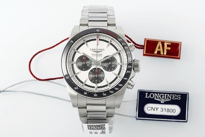 AF厂浪琴表康卡斯计时机械手表 黑陶瓷圈