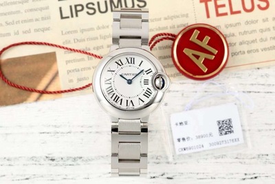 AF厂卡地亚蓝气球瑞士ETA石英 腕表28mm 白盘 快拆版