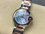 AF厂卡地亚蓝气球瑞士ETA石英 腕表28mm 间玫金贝壳盘