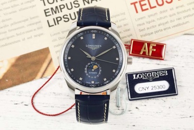 AF厂浪琴名匠月相 42mm自动机械 钻蓝盘蓝皮