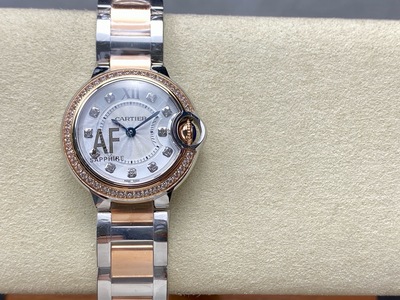 AF厂卡地亚蓝气球瑞士ETA石英 腕表28mm 间枚金钻盘
