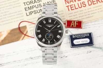 AF厂浪琴名匠月相 42mm自动机械 罗马黑面钢带