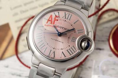 AF厂卡地亚Cartier蓝气球机械手表 33mm 粉盘
