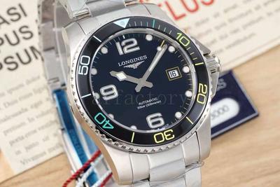 AF厂浪琴LONGINES康卡斯腕表 自动机械 钢带黑盘41mm